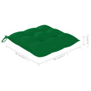 vidaXL 8 db tömör akácfa kültéri étkezőszék párnával