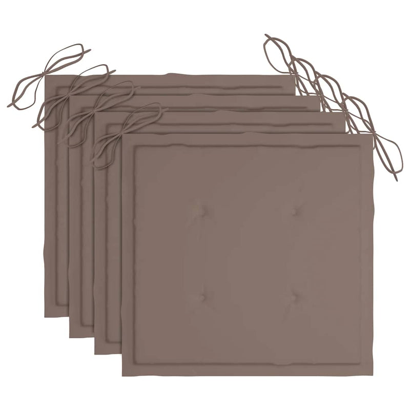 vidaXL 4 db tömör akácfa kerti szék párnákkal