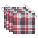 vidaXL 4 db tömör akácfa kerti szék párnákkal