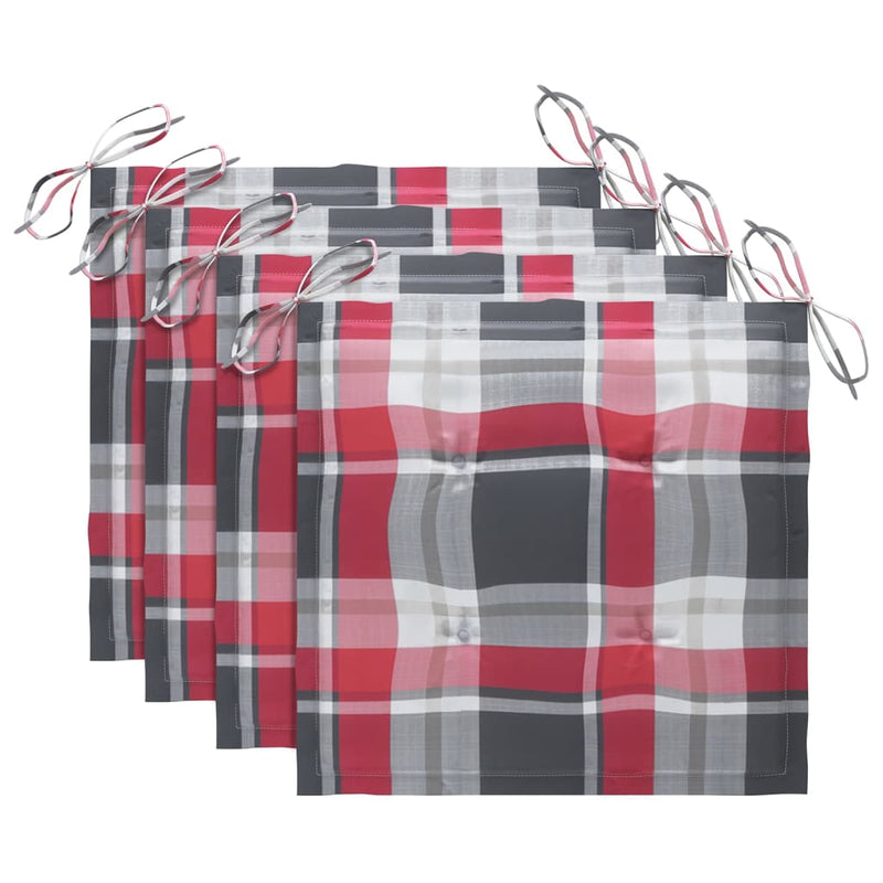 vidaXL 4 db tömör akácfa kerti szék párnákkal