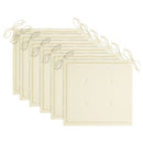 vidaXL 6 db tömör akácfa kerti szék párnákkal