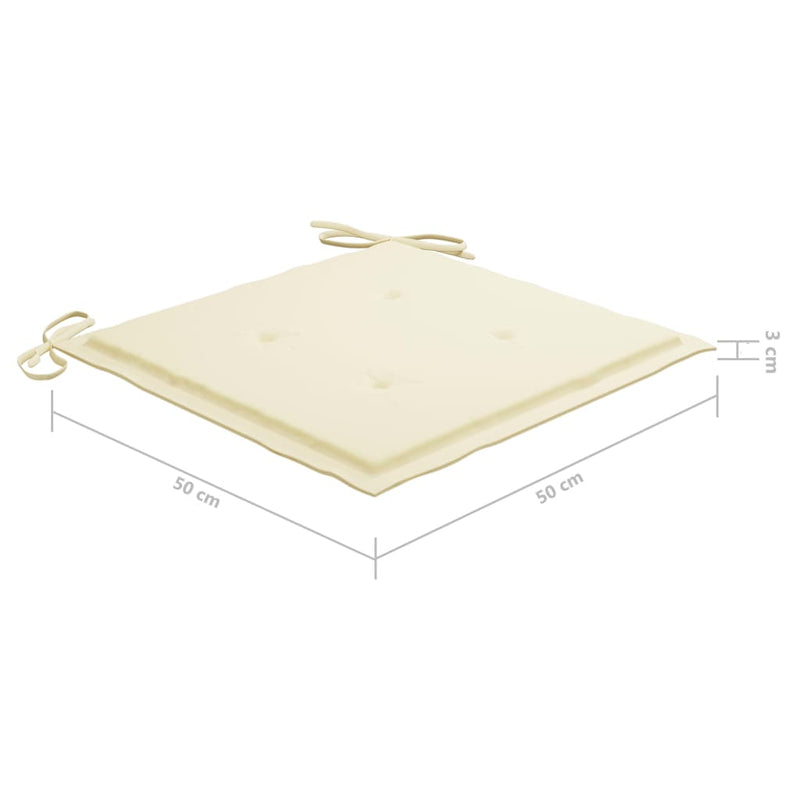 vidaXL 6 db tömör akácfa kerti szék párnákkal