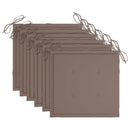 vidaXL 6 db tömör akácfa kerti szék párnákkal