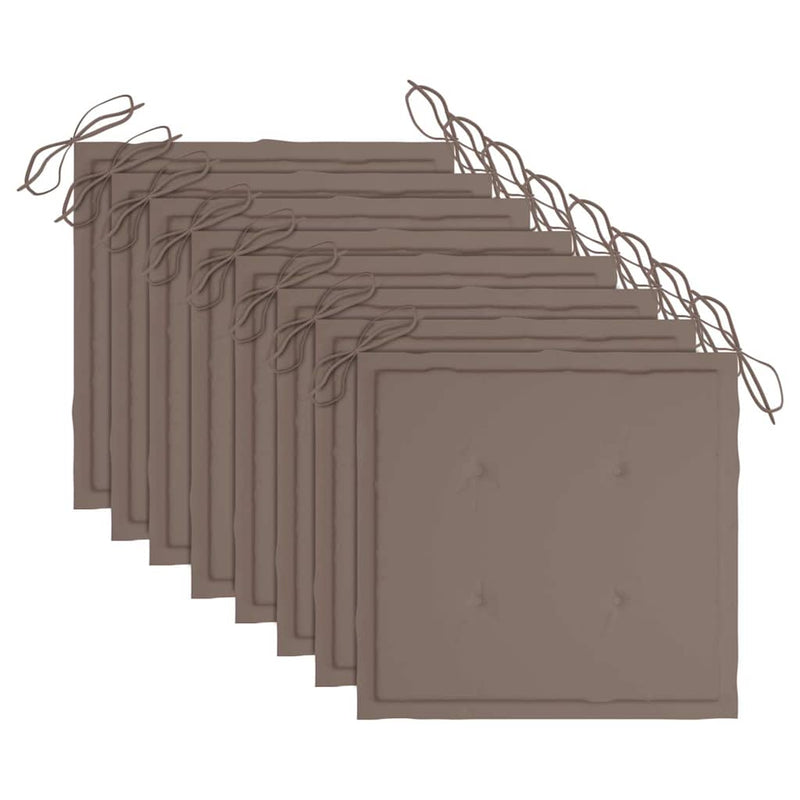 vidaXL 8 db tömör akácfa kerti szék párnákkal