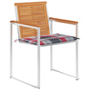 vidaXL 8 db tömör akácfa kerti szék párnákkal