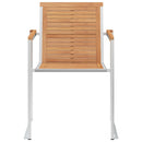 vidaXL 4 db tömör tíkfa kerti szék párnával