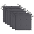 vidaXL 6 db tömör tíkfa kerti szék párnával