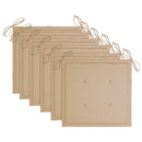 vidaXL 6 db tömör tíkfa kerti szék párnával