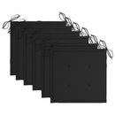 vidaXL 6 db tömör tíkfa kerti szék párnával