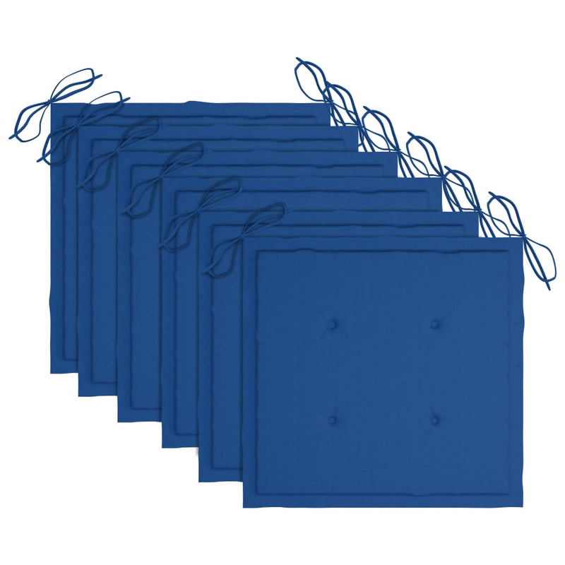 vidaXL 6 db tömör tíkfa kerti szék párnákkal