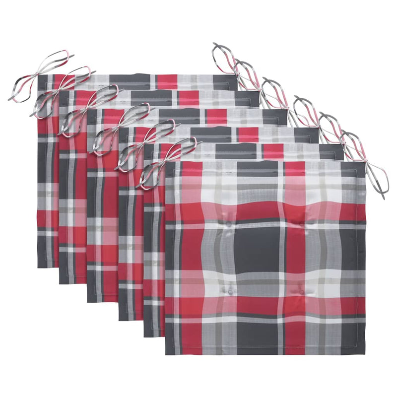 vidaXL 6 db tömör tíkfa kerti szék párnákkal