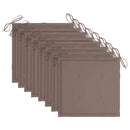 vidaXL 8 db tömör tíkfa kerti szék párnákkal