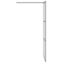vidaXL fekete zuhanyfal átlátszó ESG üveggel 80 x 195 cm