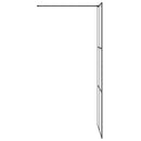 vidaXL fekete zuhanyfal átlátszó ESG üveggel 80 x 195 cm