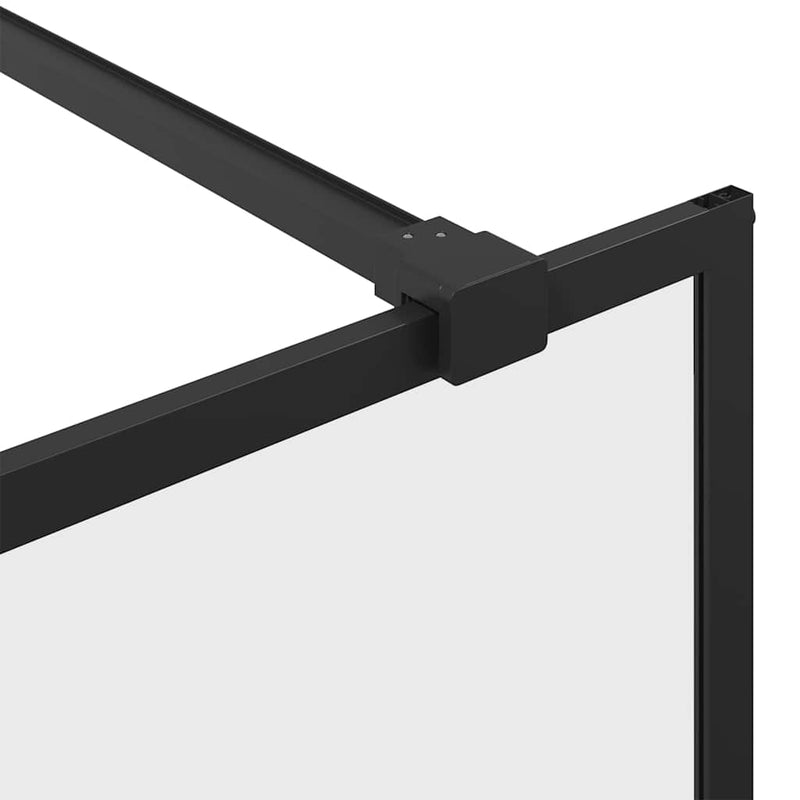 vidaXL fekete zuhanyfal átlátszó ESG üveggel 80 x 195 cm
