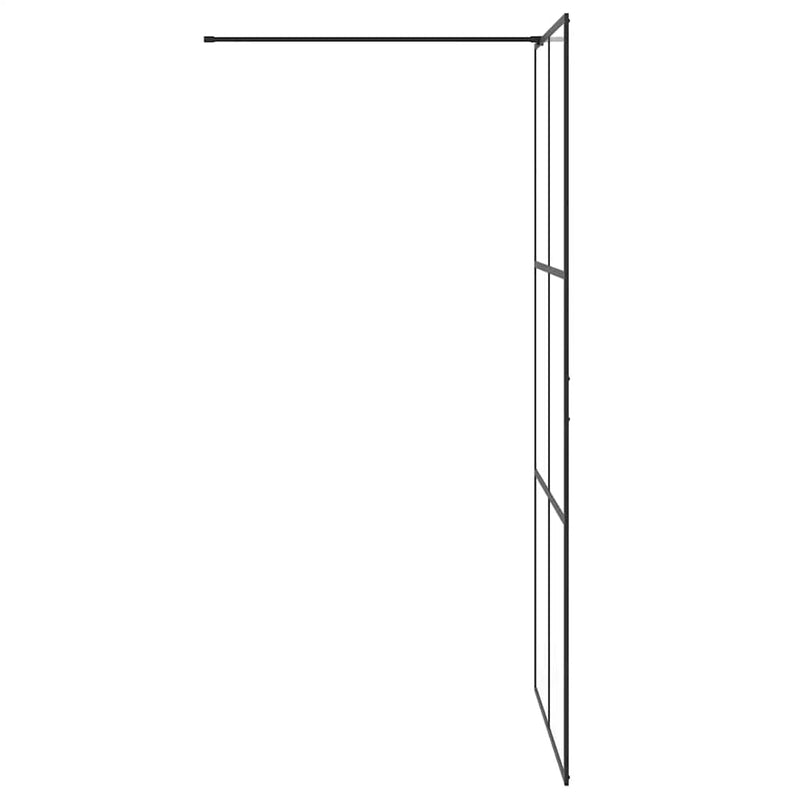 vidaXL fekete zuhanyfal átlátszó ESG üveggel 100 x 195 cm