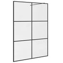 vidaXL fekete zuhanyfal átlátszó ESG üveggel 140 x 195 cm