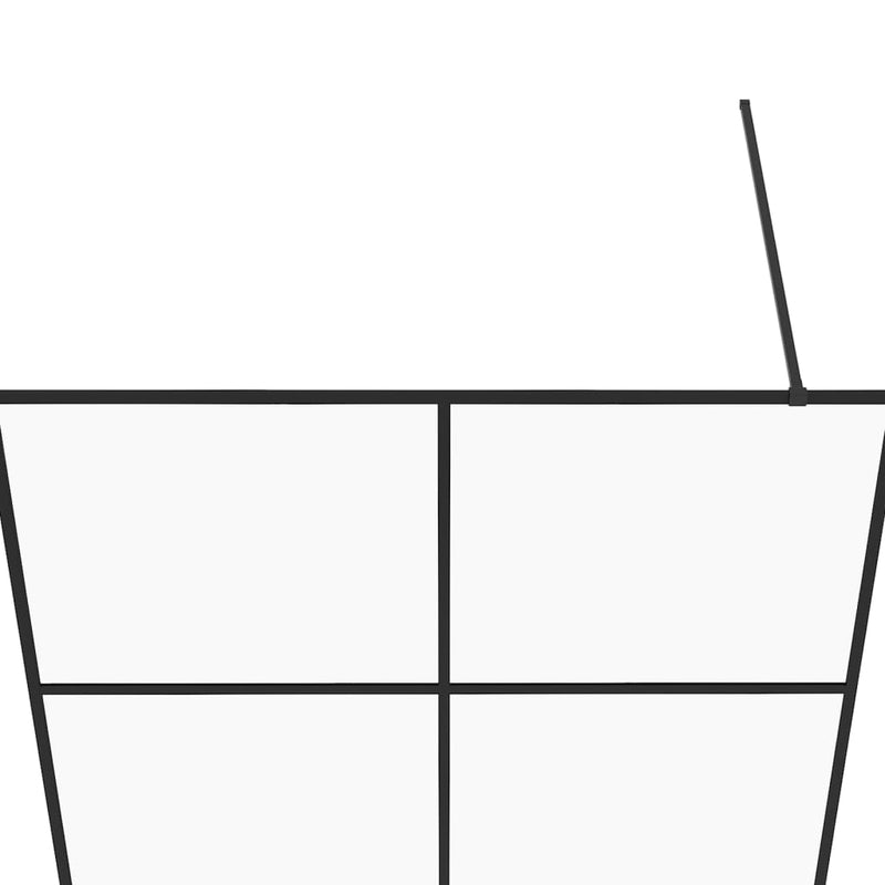 vidaXL fekete zuhanyfal átlátszó ESG üveggel 140 x 195 cm