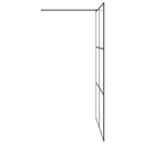 vidaXL fekete zuhanyfal átlátszó ESG üveggel 140 x 195 cm
