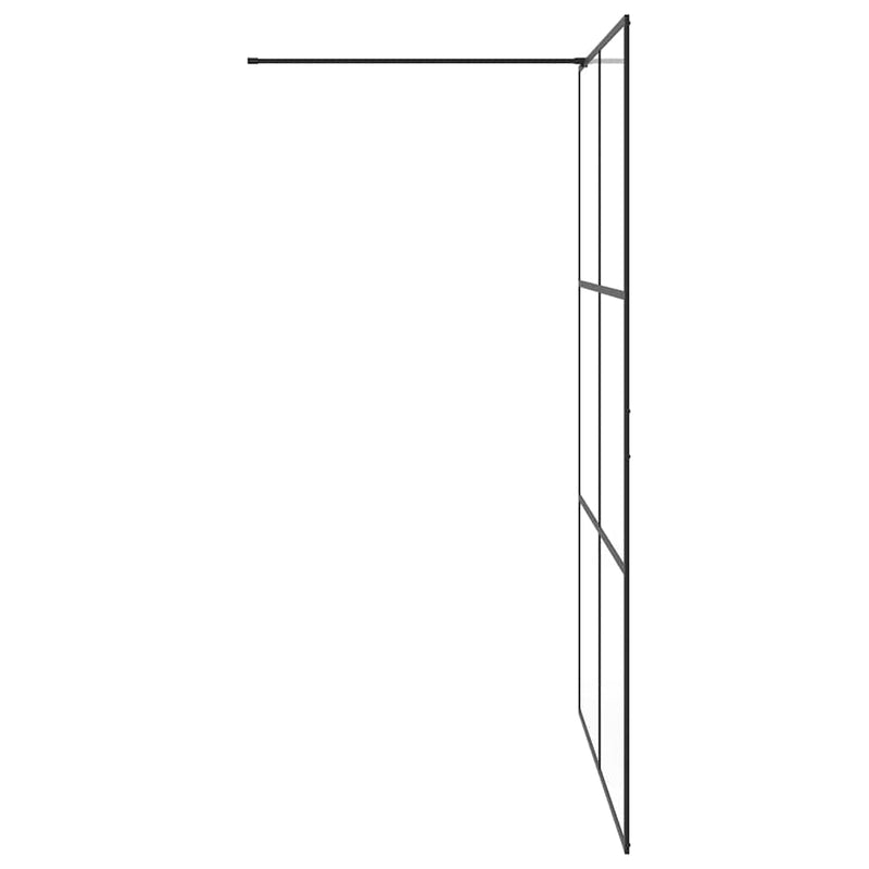 vidaXL fekete zuhanyfal átlátszó ESG üveggel 140 x 195 cm