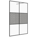 vidaXL fekete zuhanyfal átlátszó ESG üveggel 140 x 195 cm