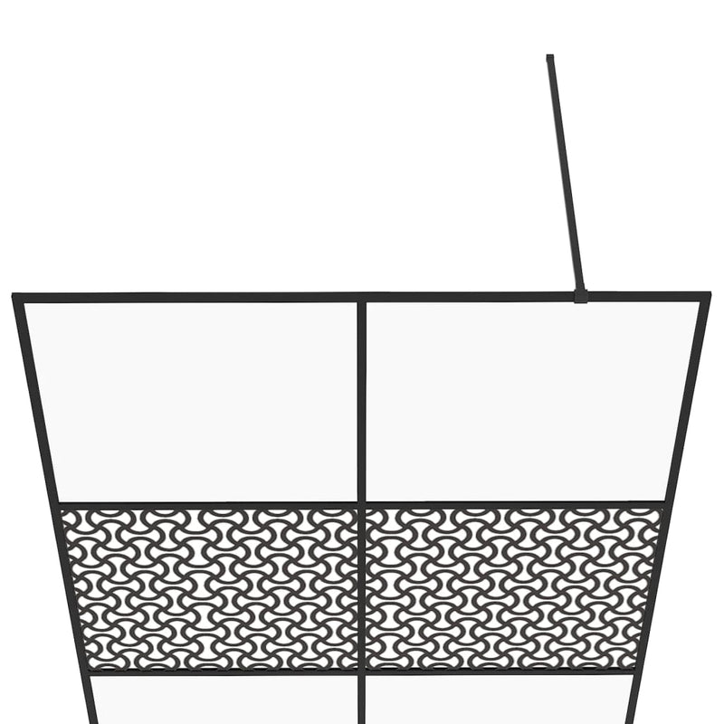 vidaXL fekete zuhanyfal átlátszó ESG üveggel 140 x 195 cm