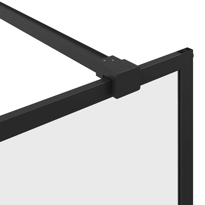 vidaXL fekete zuhanyfal átlátszó ESG üveggel 80 x 195 cm