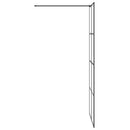 vidaXL fekete zuhanyfal átlátszó ESG üveggel 90 x 195 cm