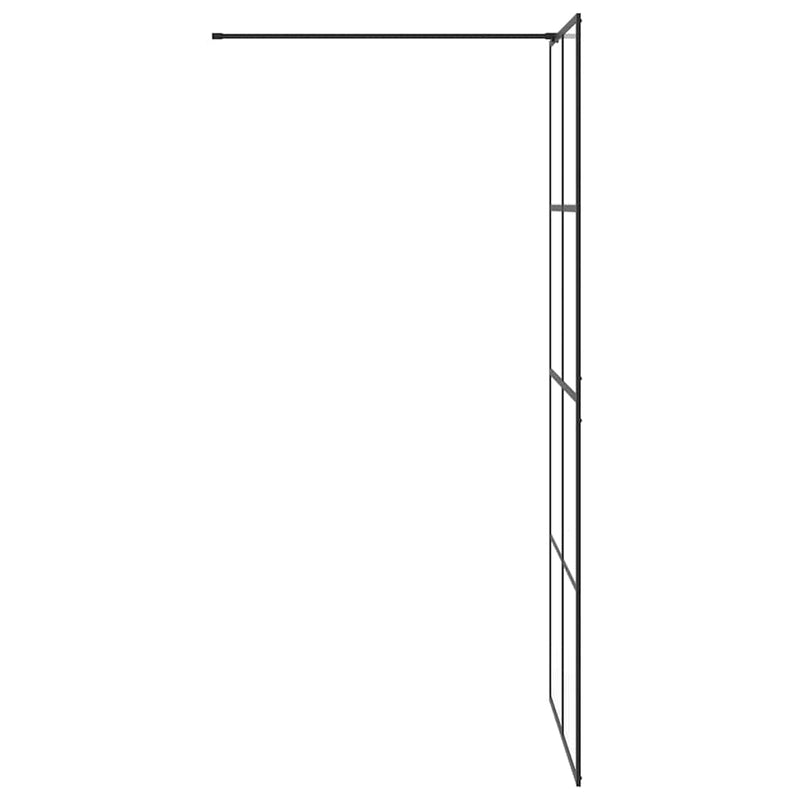 vidaXL fekete zuhanyfal átlátszó ESG üveggel 90 x 195 cm