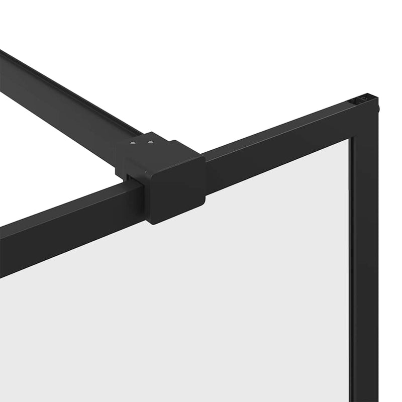 vidaXL fekete zuhanyfal átlátszó ESG üveggel 90 x 195 cm