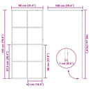 vidaXL fekete zuhanyfal átlátszó ESG üveggel 90 x 195 cm