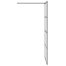 vidaXL fekete zuhanyfal átlátszó ESG üveggel 100 x 195 cm