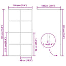 vidaXL fekete zuhanyfal átlátszó ESG üveggel 100 x 195 cm