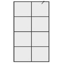 vidaXL fekete zuhanyfal átlátszó ESG üveggel 115 x 195 cm