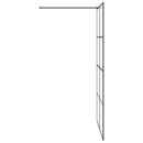 vidaXL fekete zuhanyfal átlátszó ESG üveggel 115 x 195 cm