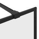vidaXL fekete zuhanyfal átlátszó ESG üveggel 140 x 195 cm