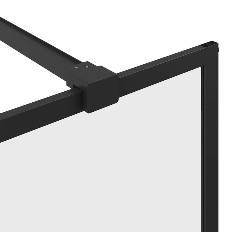vidaXL fekete zuhanyfal átlátszó ESG üveggel 140 x 195 cm
