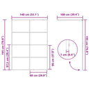 vidaXL fekete zuhanyfal átlátszó ESG üveggel 140 x 195 cm