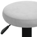 vidaXL 2 db világosszürke bársony bárszék