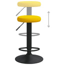 vidaXL 2 db mustársárga bársony bárszék