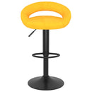 vidaXL 2 db mustársárga bársony bárszék