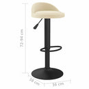 vidaXL krémszínű bársony bárszék