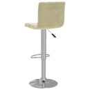 vidaXL 2 db krémszínű bársony bárszék