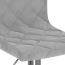 vidaXL 2 db világosszürke bársony bárszék