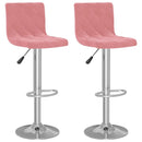 vidaXL 2 db rózsaszín bársony bárszék