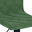 vidaXL 2 db sötétzöld bársony bárszék