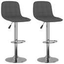 vidaXL 2 db sötétszürke szövet bárszék