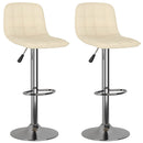 vidaXL 2 db krémszínű szövet bárszék