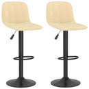 vidaXL 2 db krémszínű bársony bárszék