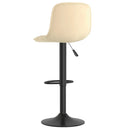 vidaXL 2 db krémszínű bársony bárszék